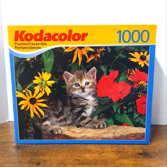 RoseArt Other - Kodacolor 1000 Piece Puzzle Kitten "Poesy Prowler" Sealed , NOS